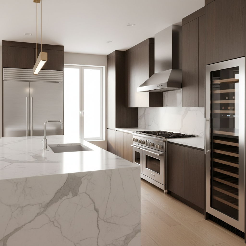 Luxury modern kitchen with premium appliances